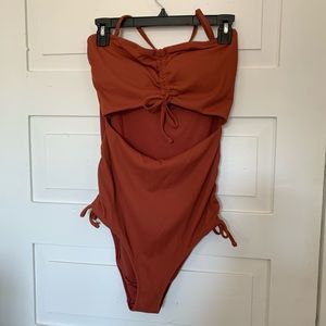 Aerie Ribbed one piece cut out style #0751-2075
